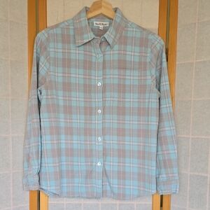 NorthStyle Women's Light Blue and Gray Flannel - Size S